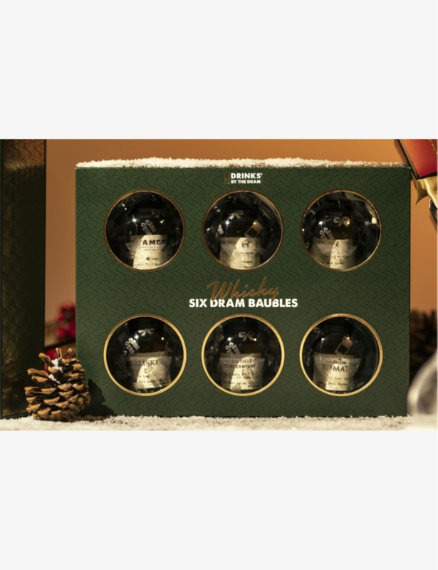 Whisky Christmas decorations pack of six 180ml