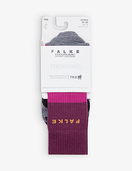 FALKE ERGONOMIC SPORT SYSTEM: TK2 Explore brand-print stretch-woven ankle socks