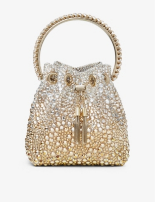 JIMMY CHOO: Bon Bon satin top-handle bag