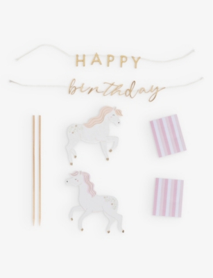 GINGER RAY: Happy Birthday Princess Horses cardboard cake topper