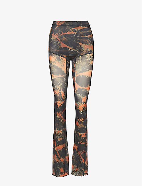 KNWLS: Halcyon flared mid-rise stretch-woven leggings