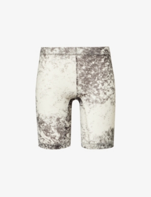 KNWLS: Turbo graphic-print mid-rise woven shorts