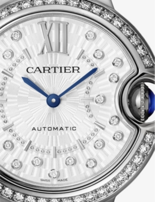 Cartier Silver Crw4bb0034 Ballon Bleu De Stainless-steel And 0.48ct Diamond Quartz Watch In Silver
