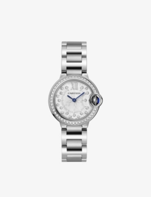 Cartier Silver Crw4bb0034 Ballon Bleu De Stainless-steel And 0.48ct Diamond Quartz Watch