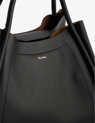 Max Mara | Woman - Medium Leather Marine Bag - Black