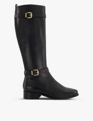 Dune leather store knee high boots