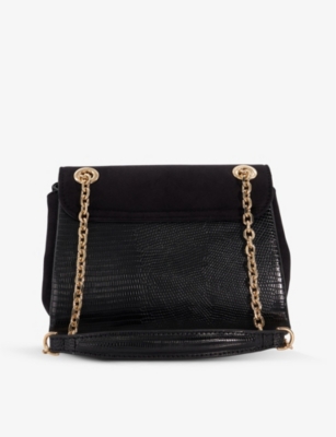 Shop Dune Women's Black-synthetic Dusk Bug-embellished Faux-leather Handbag