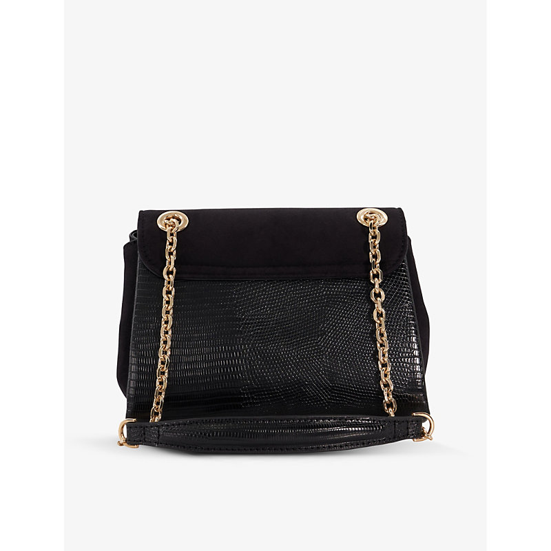 Shop Dune Womens Black-synthetic Dusk Bug-embellished Faux-leather Handbag 1 Size