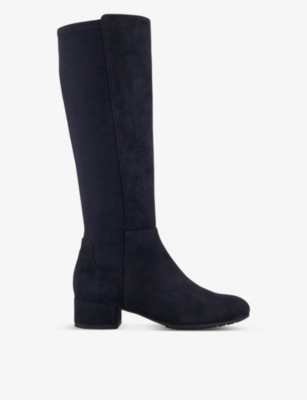 DUNE: Tayla block-heel suede knee-high boots