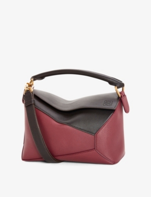 Loewe Small Puzzle Edge Shearling Shoulder Bag