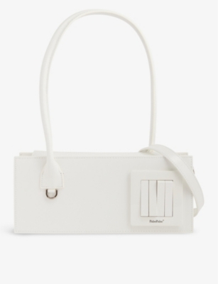 Pabe Pabe Womens White On-off Leather Shoulder Bag