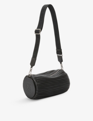 Loewe Bracelet Pouch Large Leather-blend Clutch Bag In Black