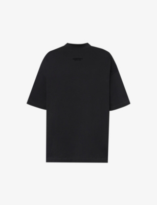 Essentials Fear Of God  Mens Jet Black  Brand-print Cotton-jersey T-shirt