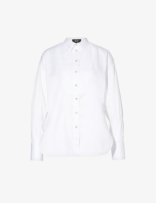 ME AND EM: Relaxed-fit pleated cotton shirt