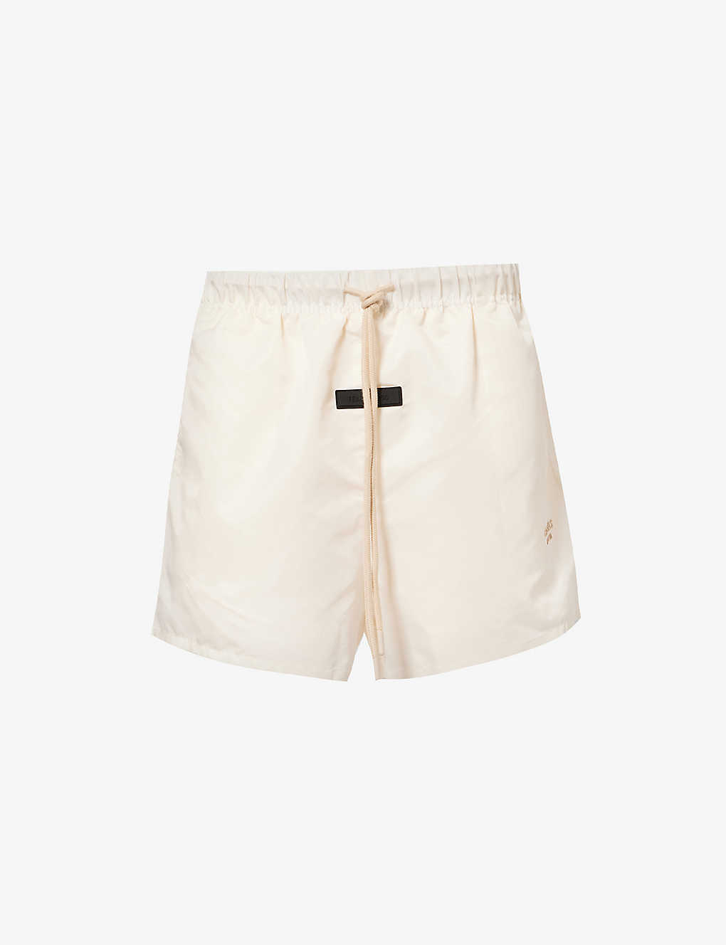 Shop Essentials Running Brand-patch Shell Shorts In Cream