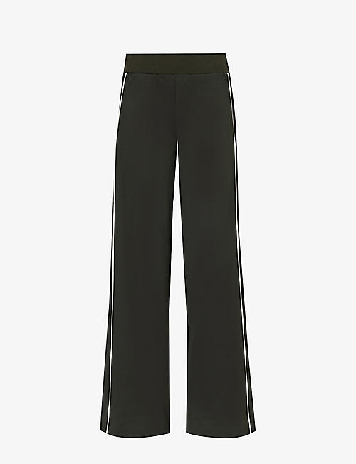 ME AND EM: Wide-leg mid-rise stretch-woven trousers