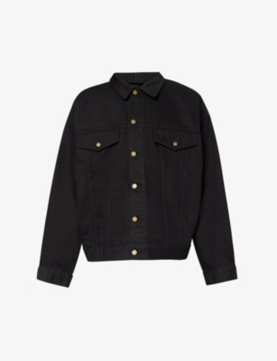 Essentials Button-fastening Denim Jacket In Black