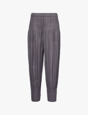 Issey Miyake Pleats Please  Women Fluffy Basics Ballon Pants In Gray