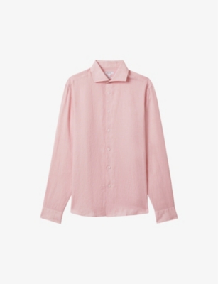 Shop Reiss Ruban Regular-fit In Flamingo