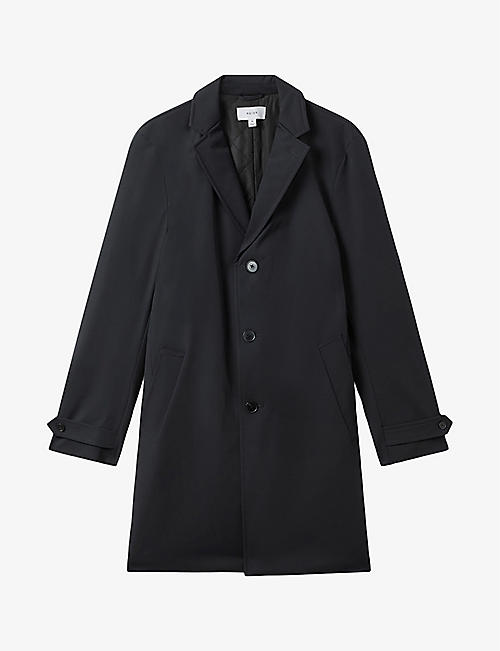 REISS: Capital notched-lapel stretch-woven coat