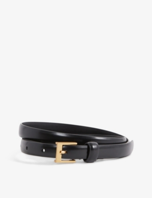 Shop Reiss Women's Black Holly Leather Belt