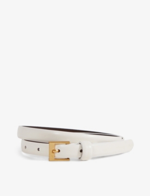 REISS REISS WOMEN'S OFF WHITE HOLLY LEATHER BELT