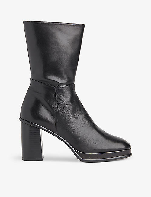 WHISTLES: Clara platform-heel leather boots