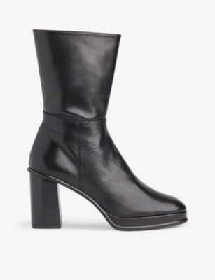 WHISTLES Clara platformheel leather boots