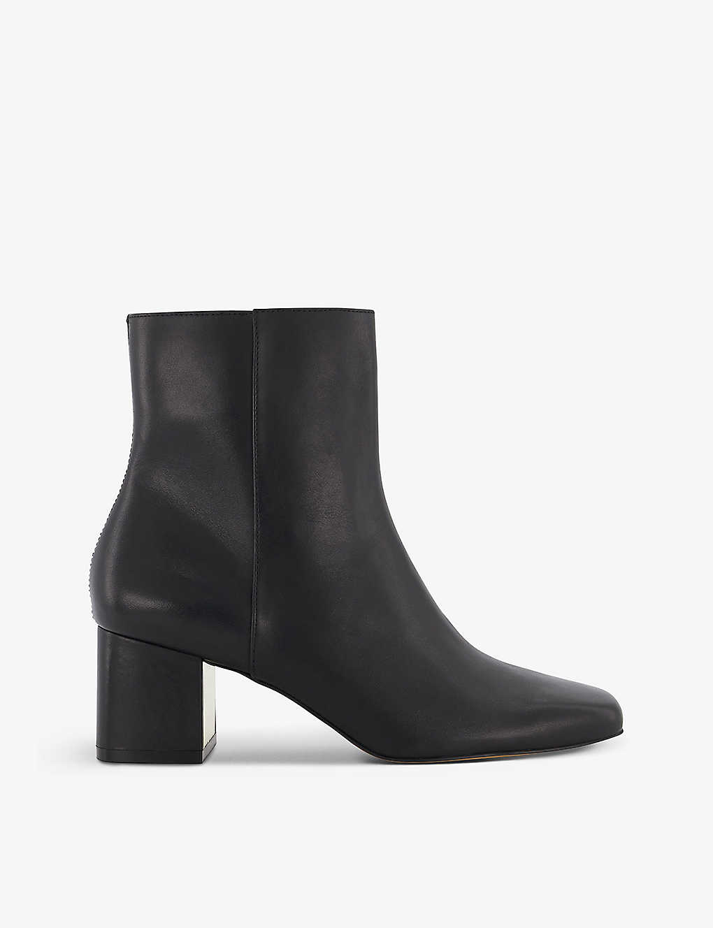 Dune Womens Black-leather Onsen Block-heel Leather Ankle Boots