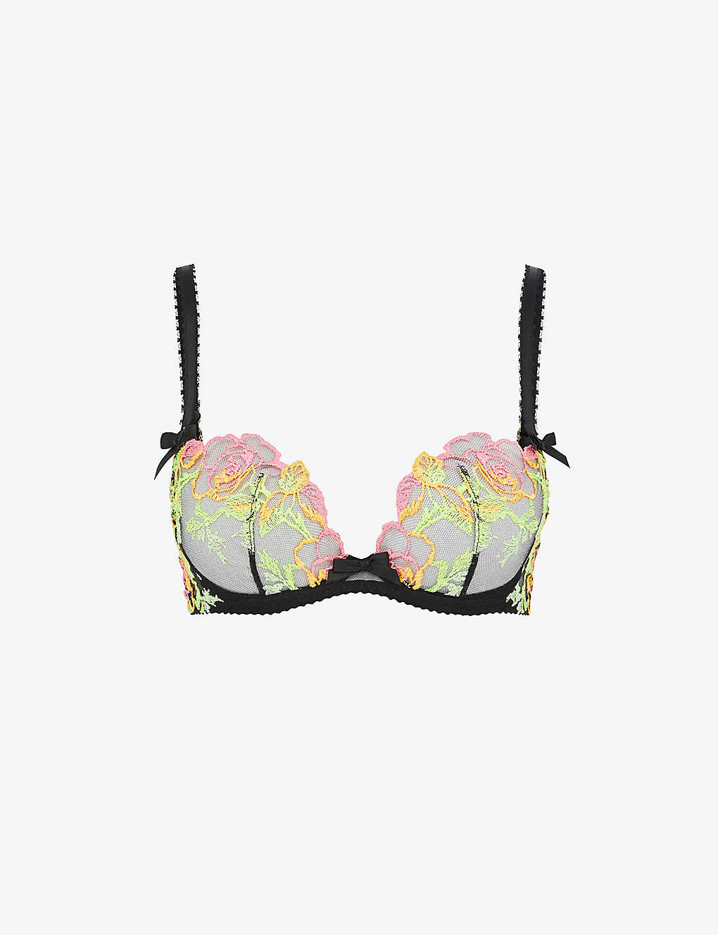 AGENT PROVOCATEUR AGENT PROVOCATEUR WOMENS MULTI CALLYPSO FLORAL-EMBROIDERED MESH UNDERWIRED BRA