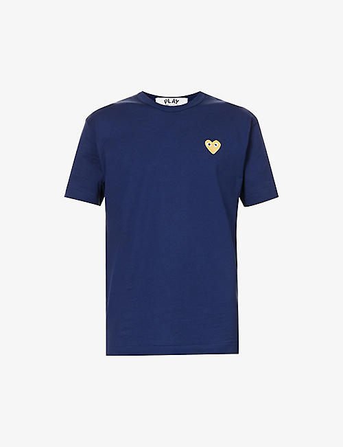 COMME DES GARCONS PLAY: Brand appliqué crewneck cotton-jersey T-shirt