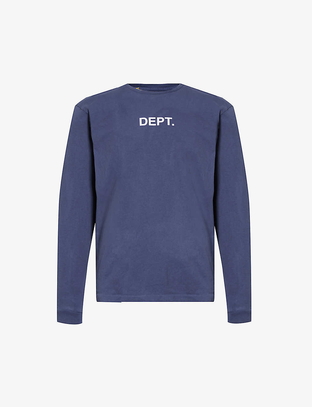 Gallery Dept. Gallery Dept Mens Navy Logo-print Long-sleeved Cotton-jersey T-shirt