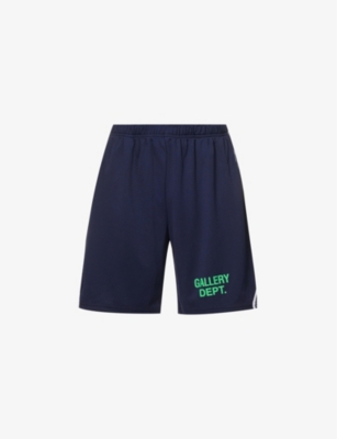 GALLERY DEPT. GALLERY DEPT MEN'S NAVY VENICE LOGO-PRINT RELAXED-FIT WOVEN SHORTS