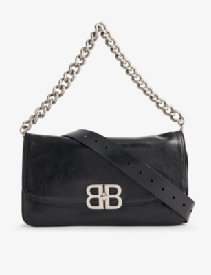 BALENCIAGA Soft medium leather shoulder bag Selfridges