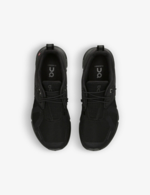 On Running Cloud Sky Logo-debossed Sneakers In Black