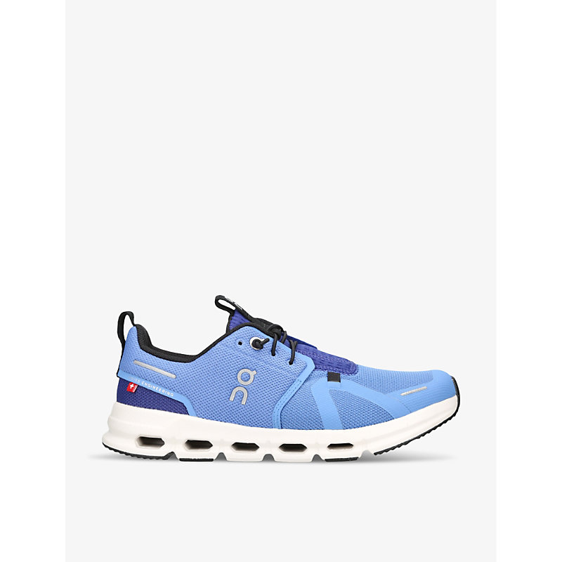 On Running Kids' Cloud Sky Panelled Canvas Sneakers In Blue