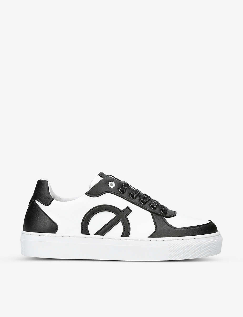 Loci Seven Recycled Low-top Court Sneakers In White/blk