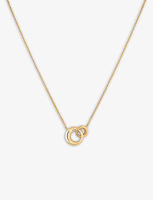 ASTRID & MIYU: Dome 18ct yellow gold-plated recycled sterling-silver link chain necklace