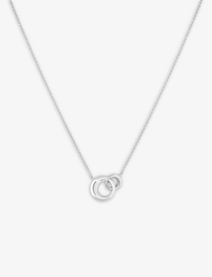 Astrid & Miyu Dome Rhodium-plated Recycled Sterling-silver Link Chain Necklace