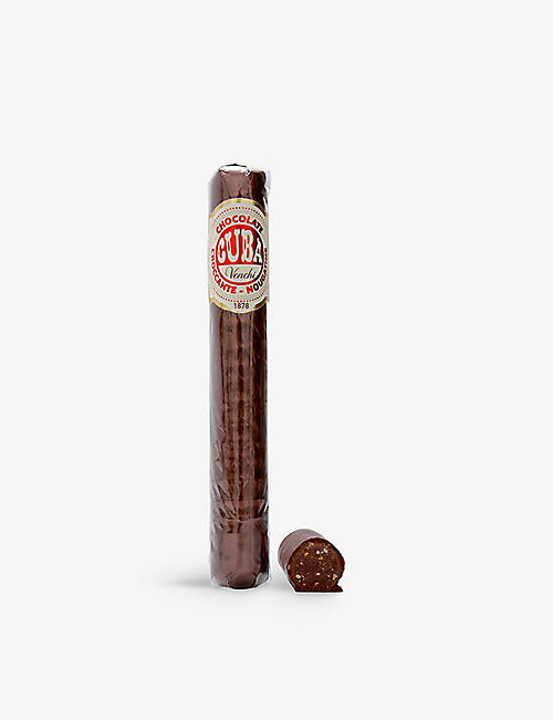 VENCHI: Truffle nougatine double-chocolate cigar 100g