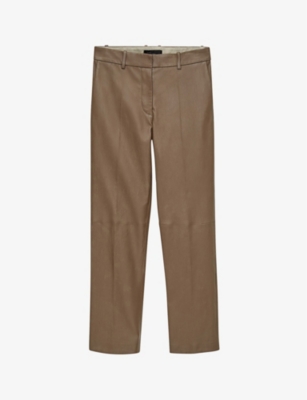JOSEPH: Coleman straight-leg leather trousers