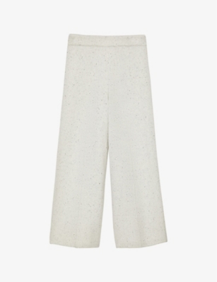 JOSEPH: Wide-leg mid-rise merino-wool trousers