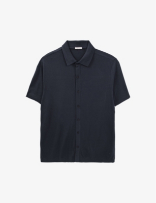 IKKS: Short-sleeved regular-fit cotton-blend shirt