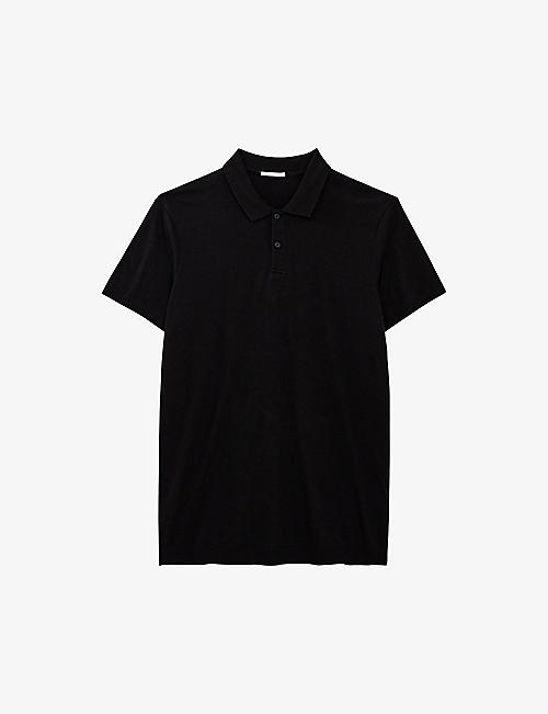 IKKS: Regular-fit short-sleeve cotton-blend polo shirt