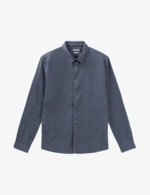 IKKS: Collared regular-fit cotton flannel shirt