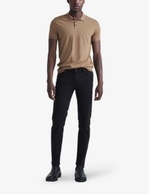 Shop Ikks Men's Cappucino Regular-fit Short-sleeve Cotton Polo Shirt In Brown