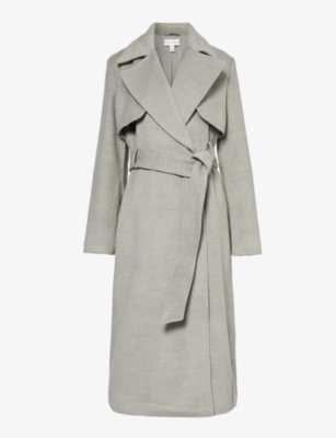 PRETTY LAVISH - Logan felted stretch woven-blend trench coat ...