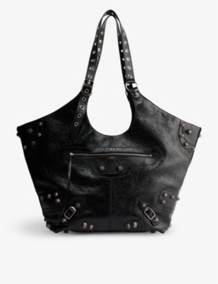 Balenciaga Womens Black Le Cagole Leather Tote Bag