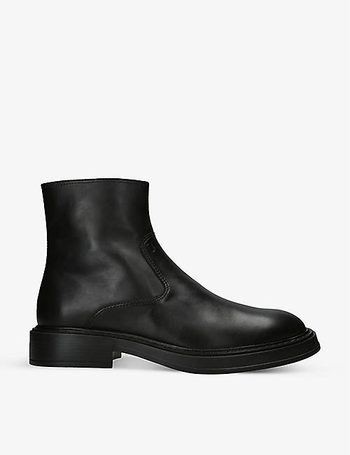 TODS: Zipped leather Chelsea boots