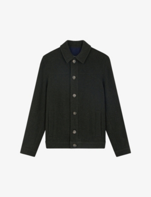 Balibaris Mens Evergreen Mathew Welt-pocket Wool-blend Jacket